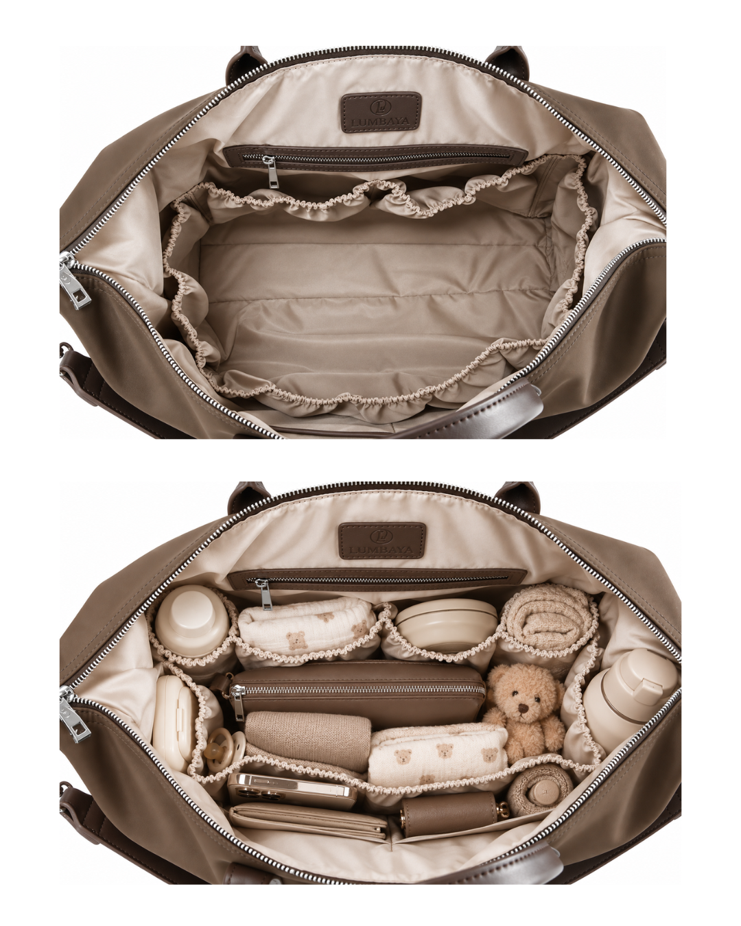 Diaper Bag - Nylon Brown