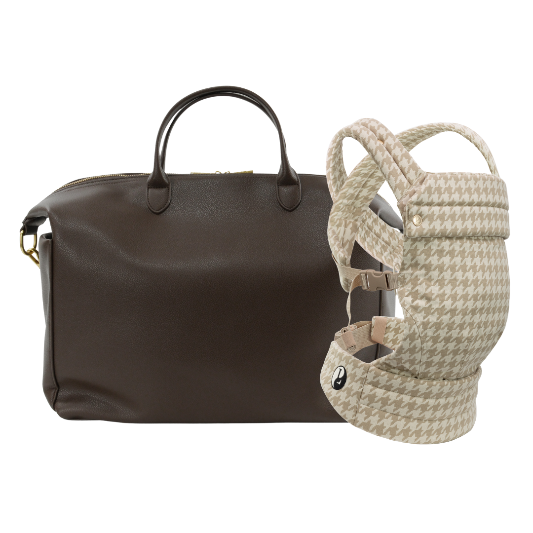 Baby Essentials Bundle | Houndstooth Beige / Brown