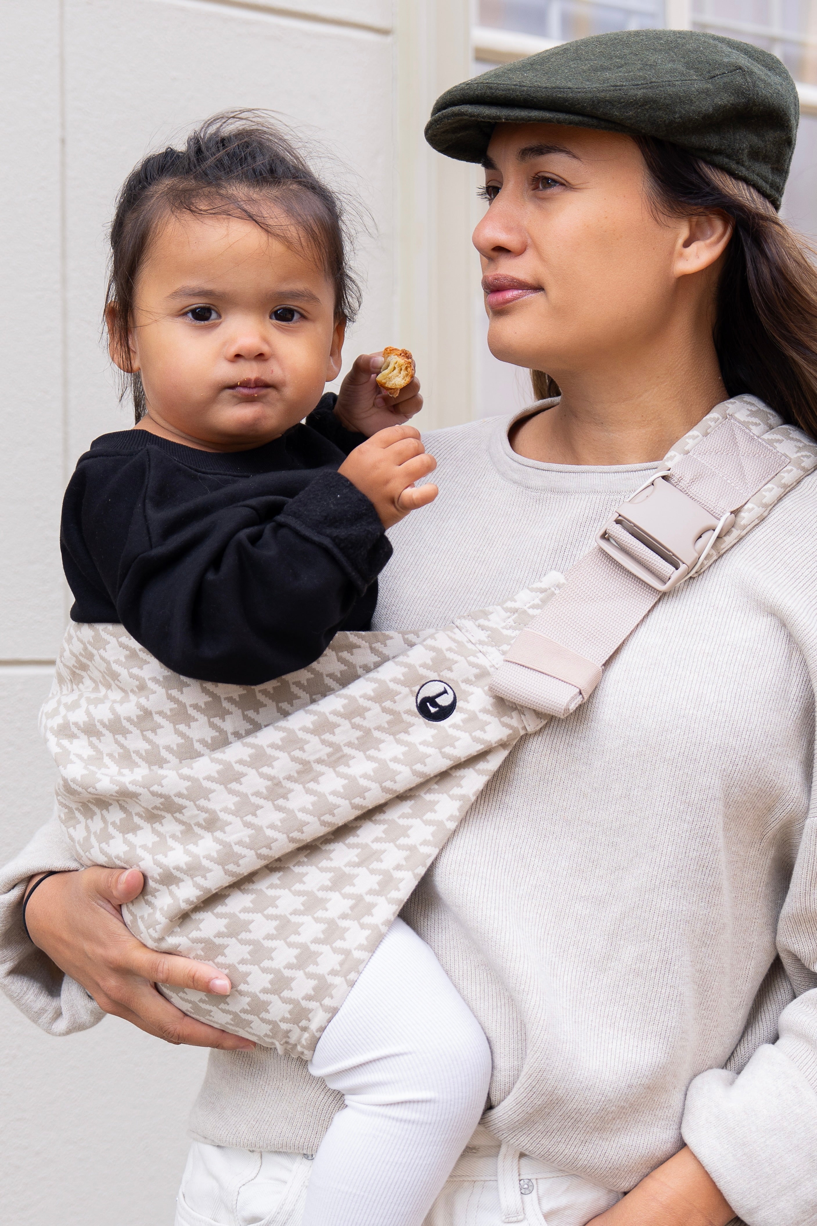 Heupdrager Peuter - Houndstooth Beige