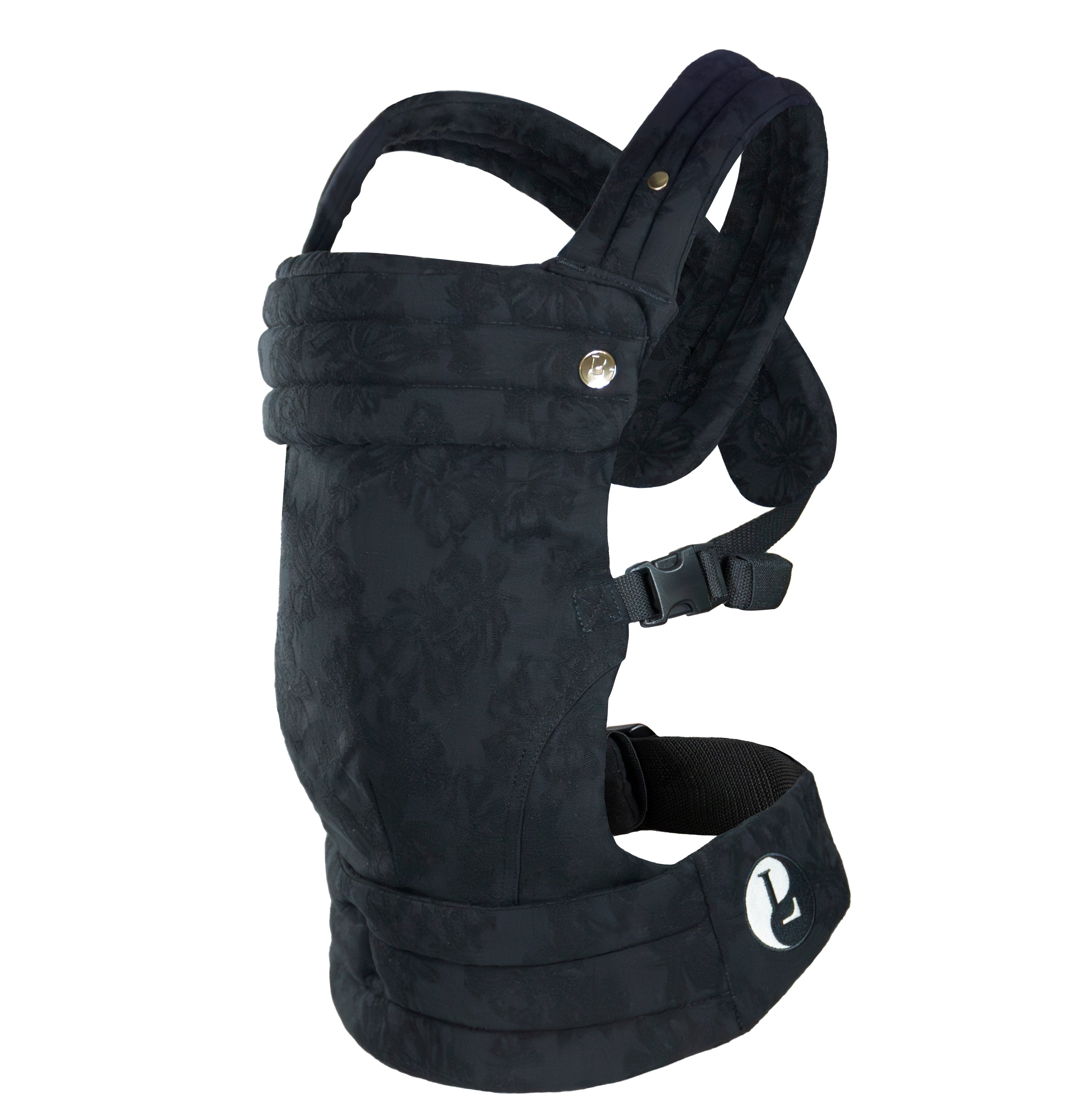 LUMBAYA Draagzak black jacquard blossom