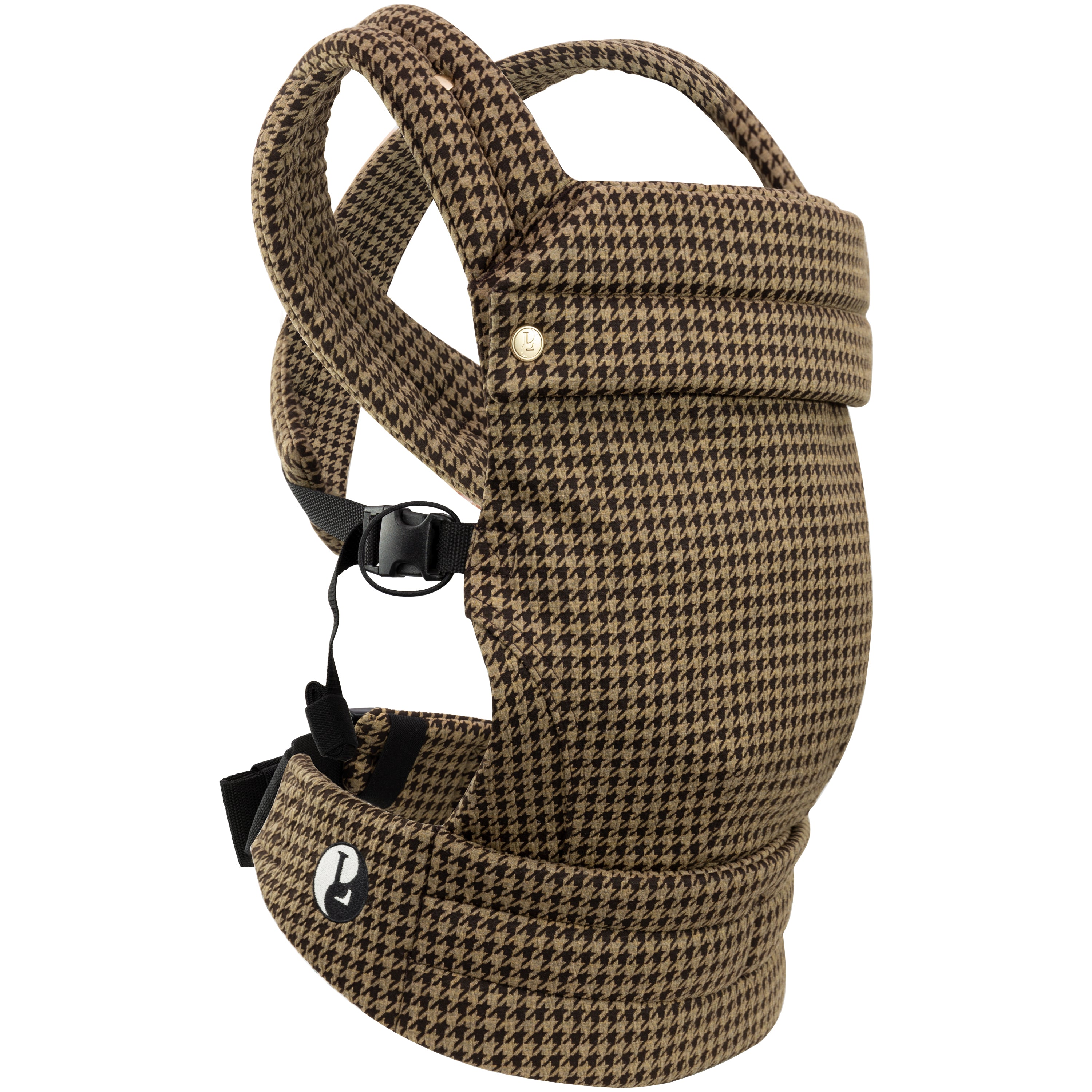 Draagzak LUMBAYA Houndstooth Brown print geruit