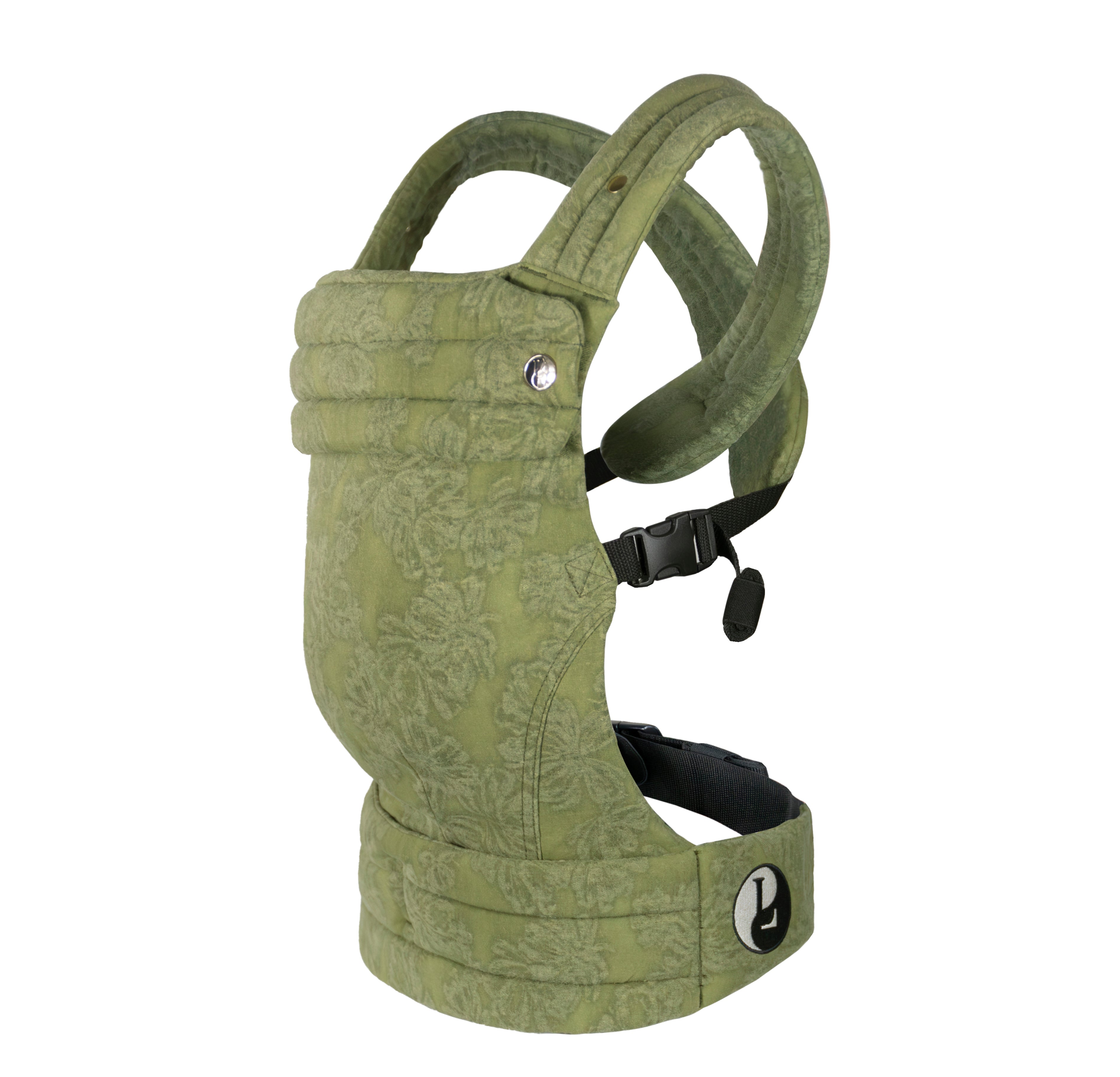 Draagzak baby - Jacquard Blossom Green