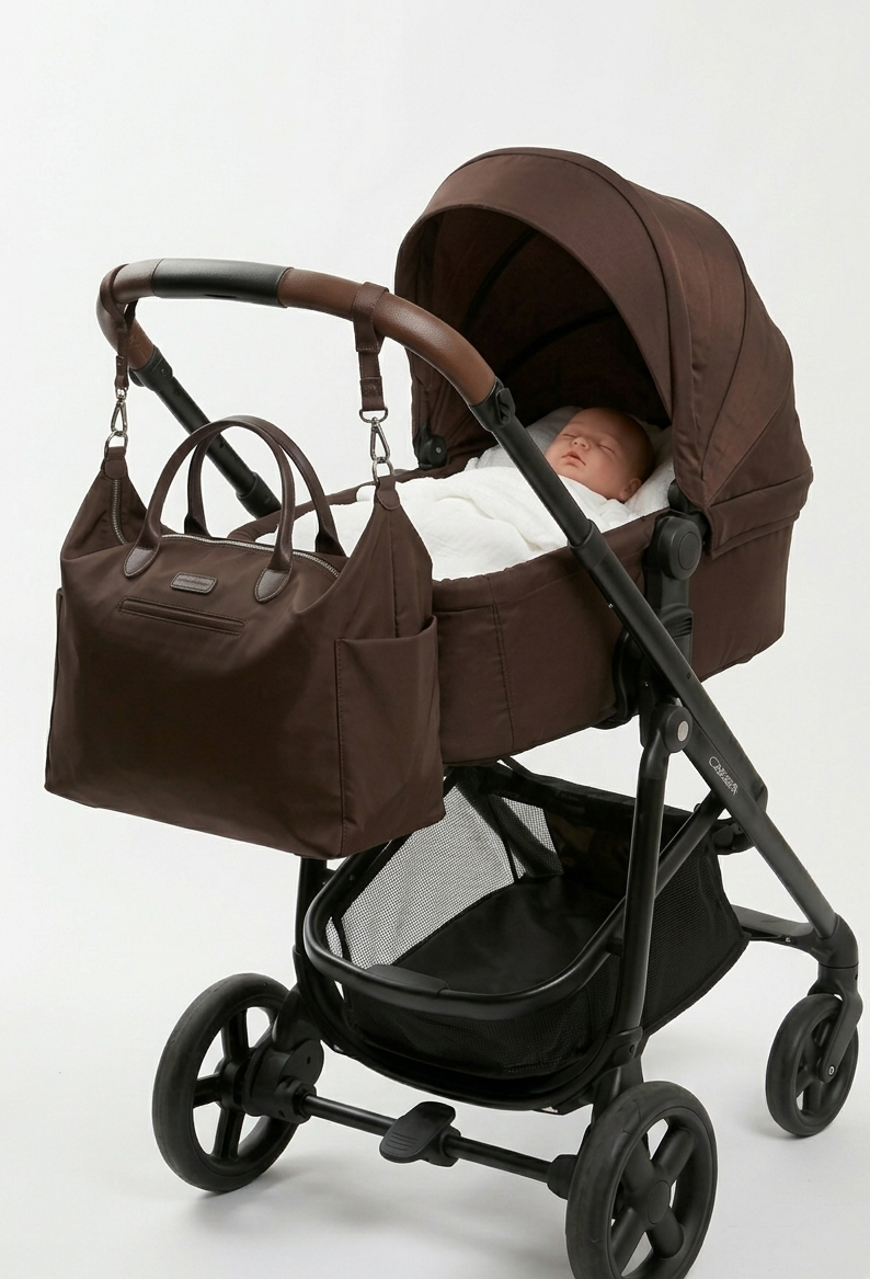 Luiertas Diaper bag, lumbaya, bruin