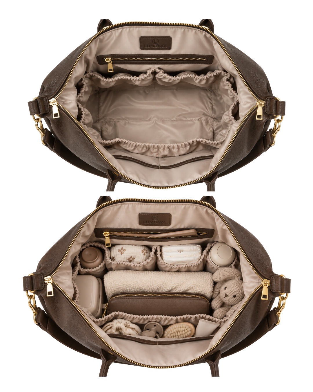 Wickeltasche - Leather Brown