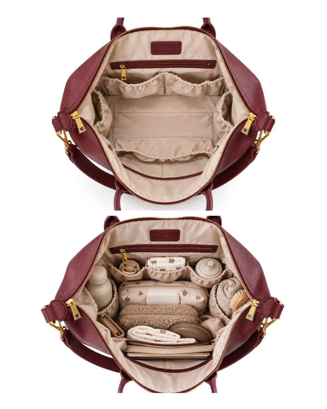 Wickeltasche - Leather Burgundy