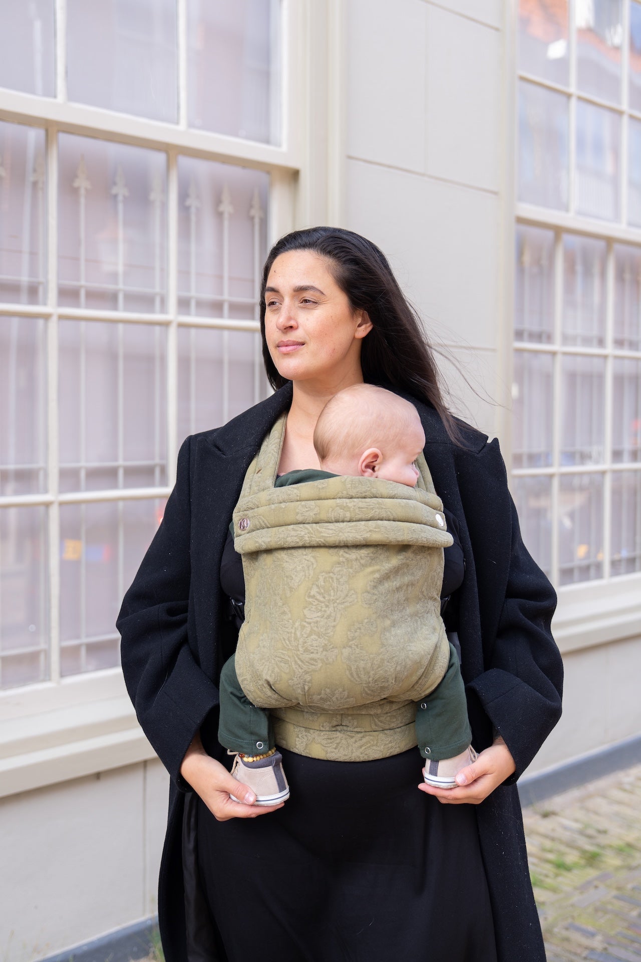 Baby Carrier - Jacquard Blossom Green