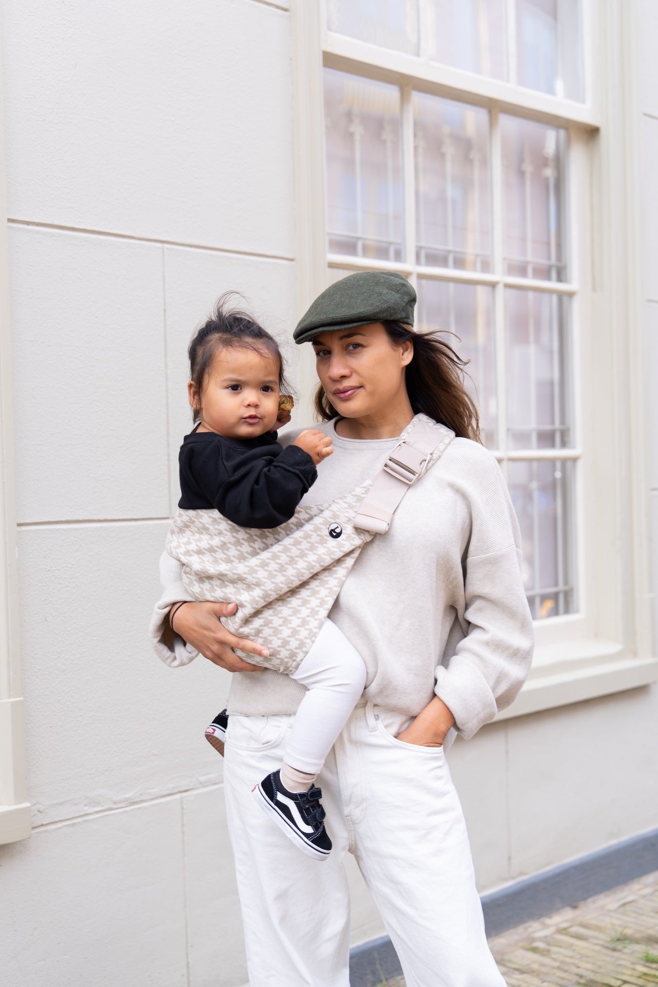 Heupdrager Peuter - Houndstooth Beige