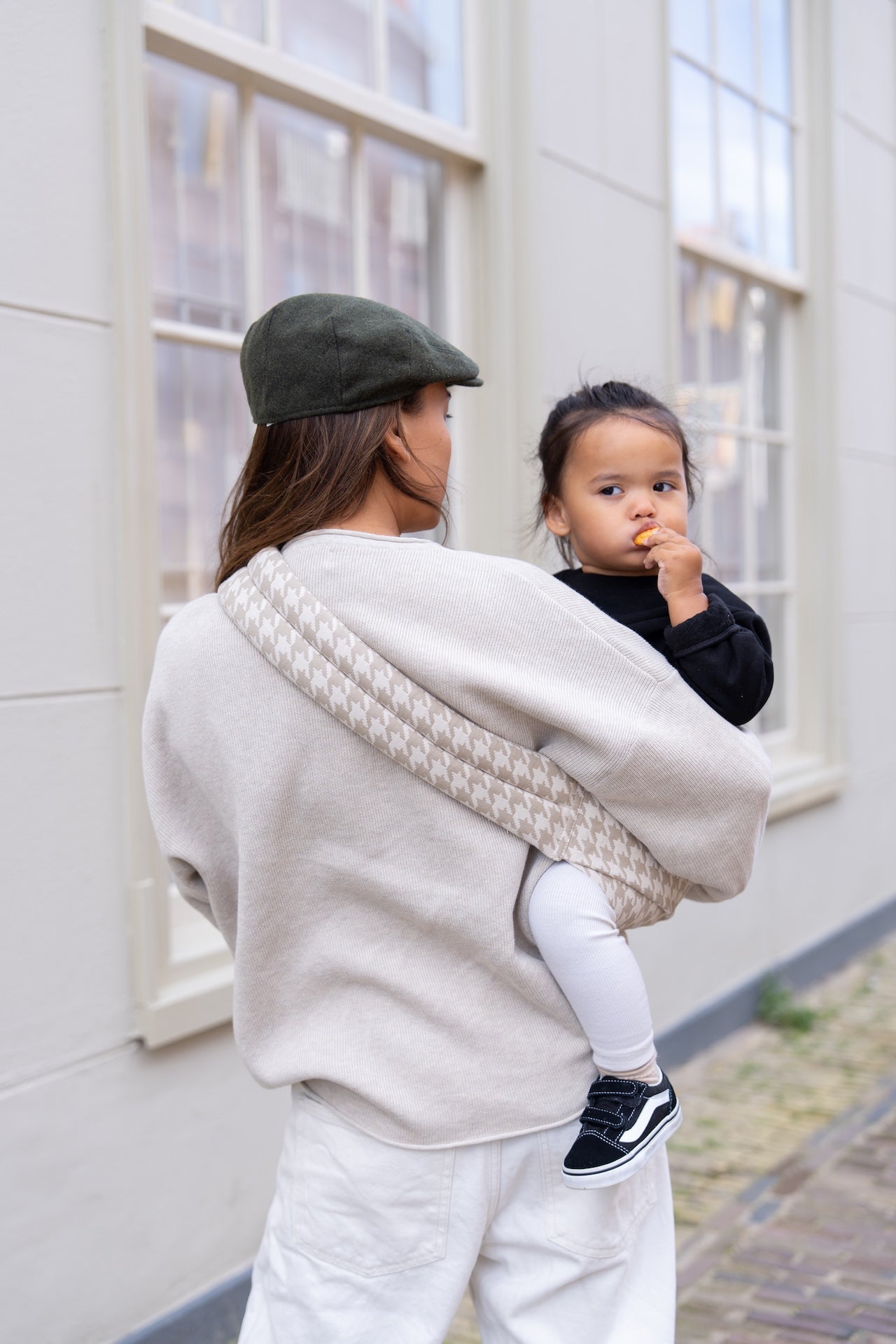 Heupdrager Peuter - Houndstooth Beige