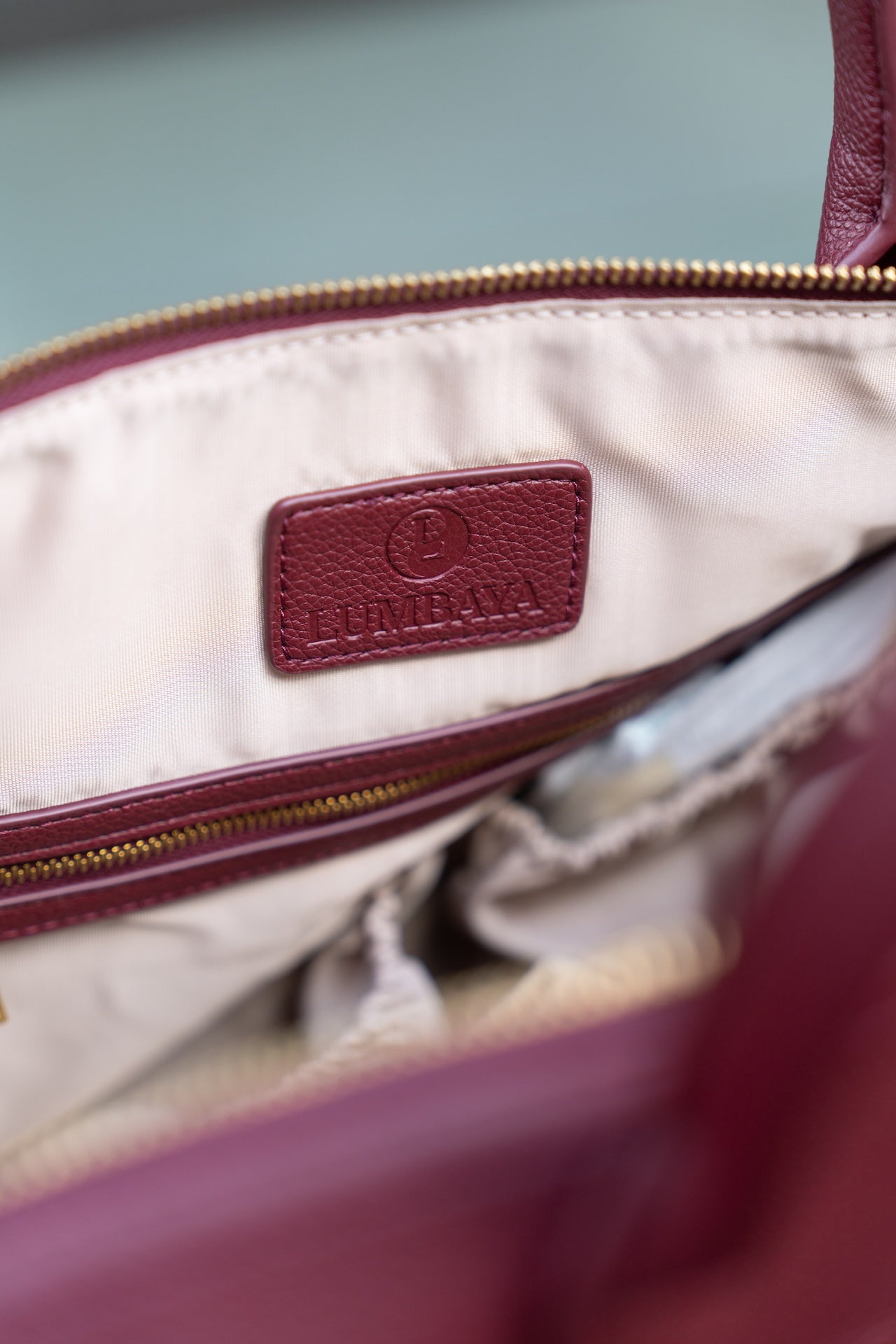 Luiertas - Leather Burgundy