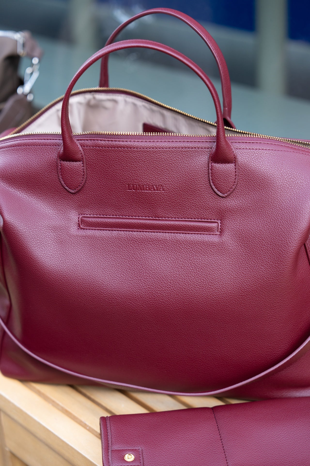 Luiertas - Leather Burgundy