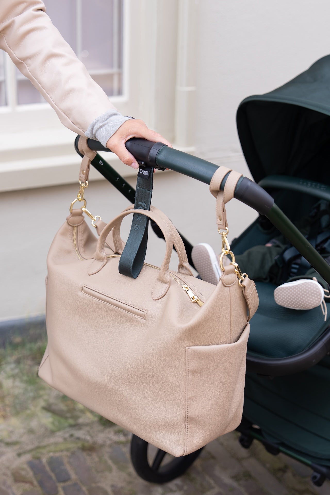 Luiertas - Leather Beige