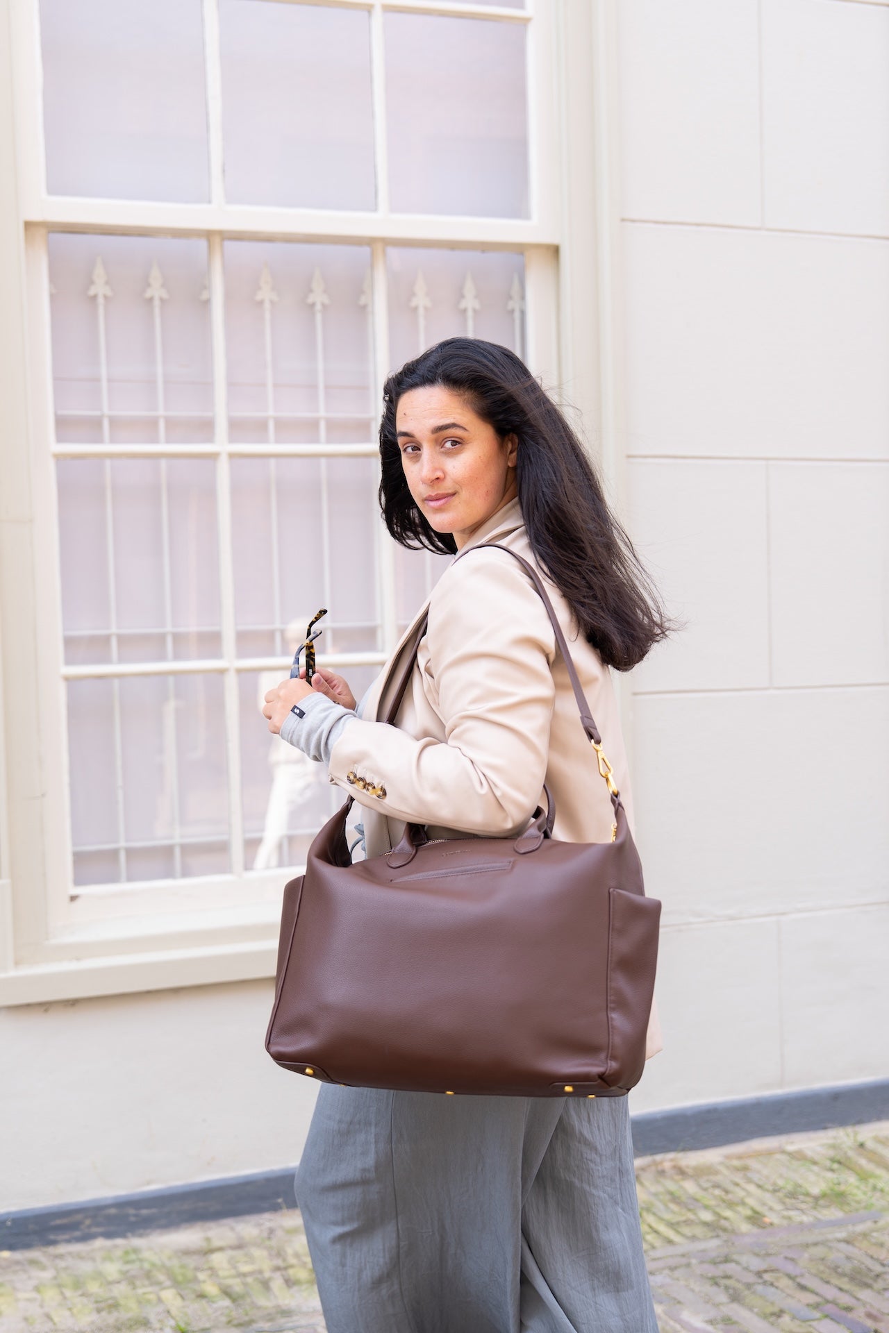 Luiertas - Leather Brown