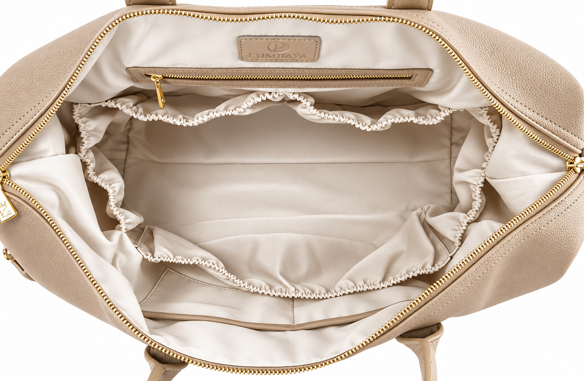 Wickeltasche - Leather Beige