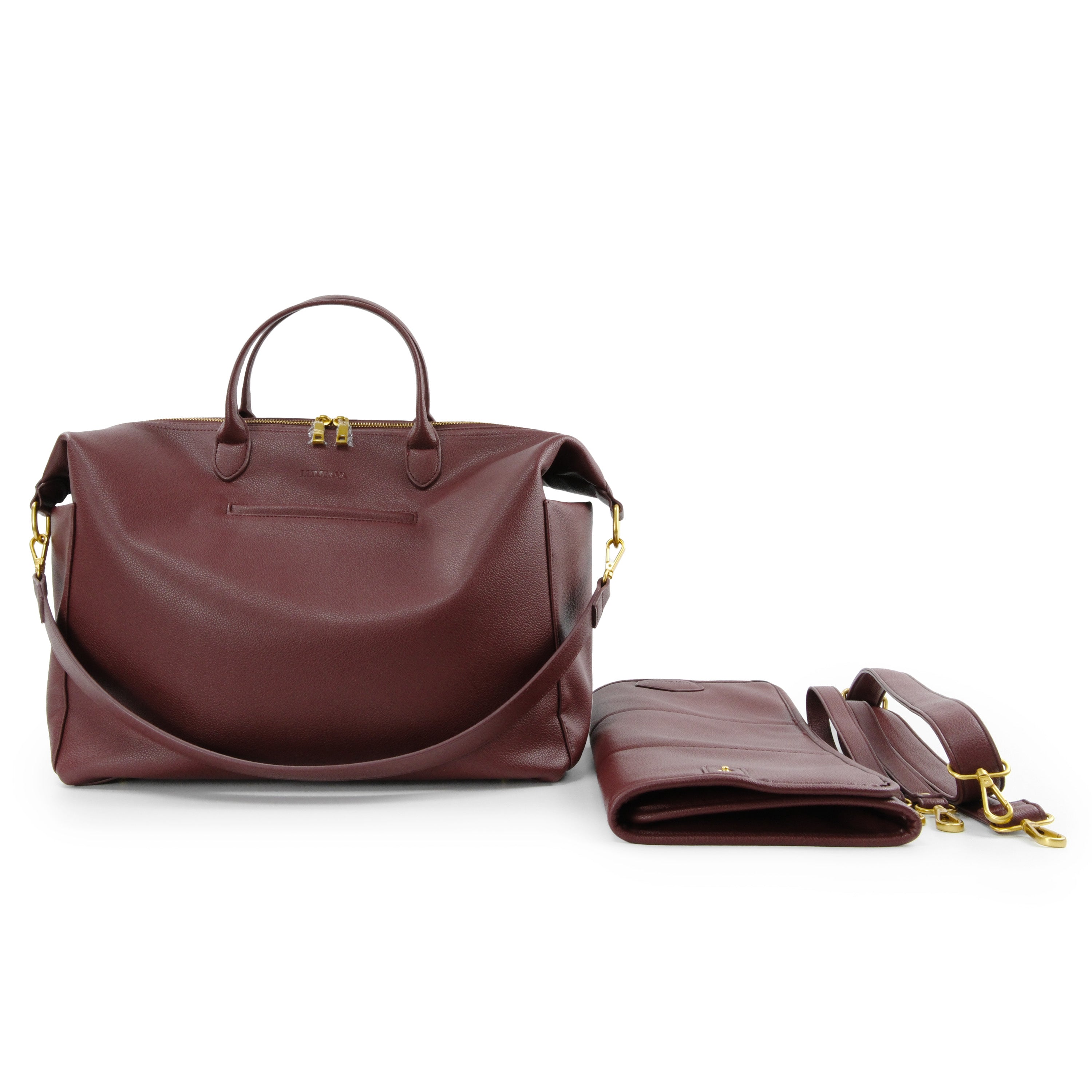 LUMBAYA Diaper Bag - Burgundy