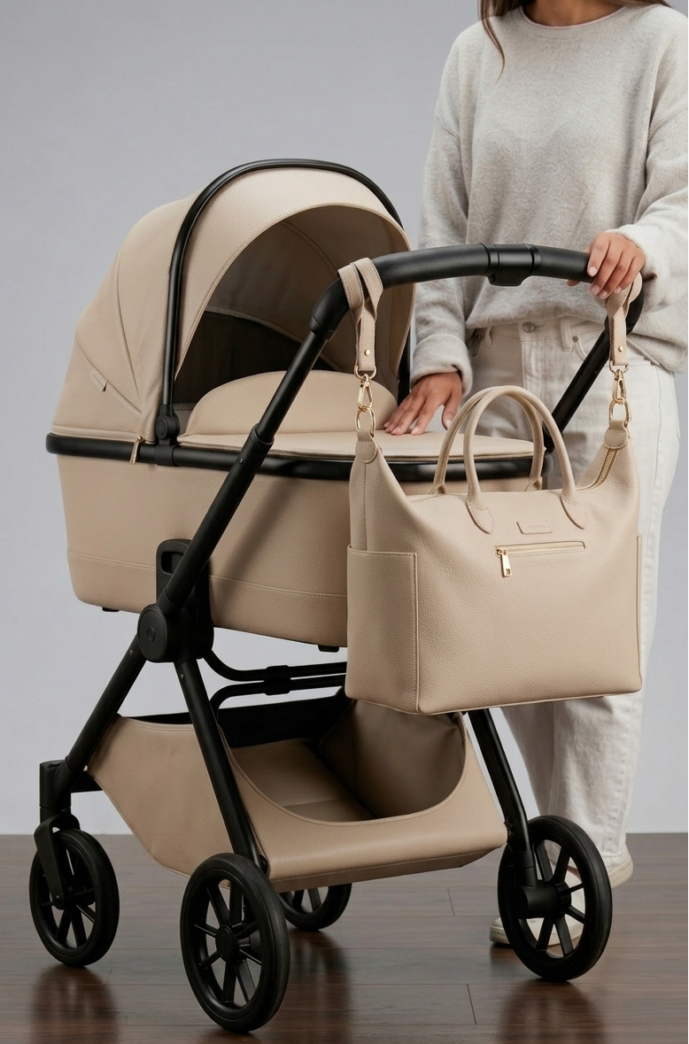 Luiertas_diaperbag_leather_beige_lumbaya