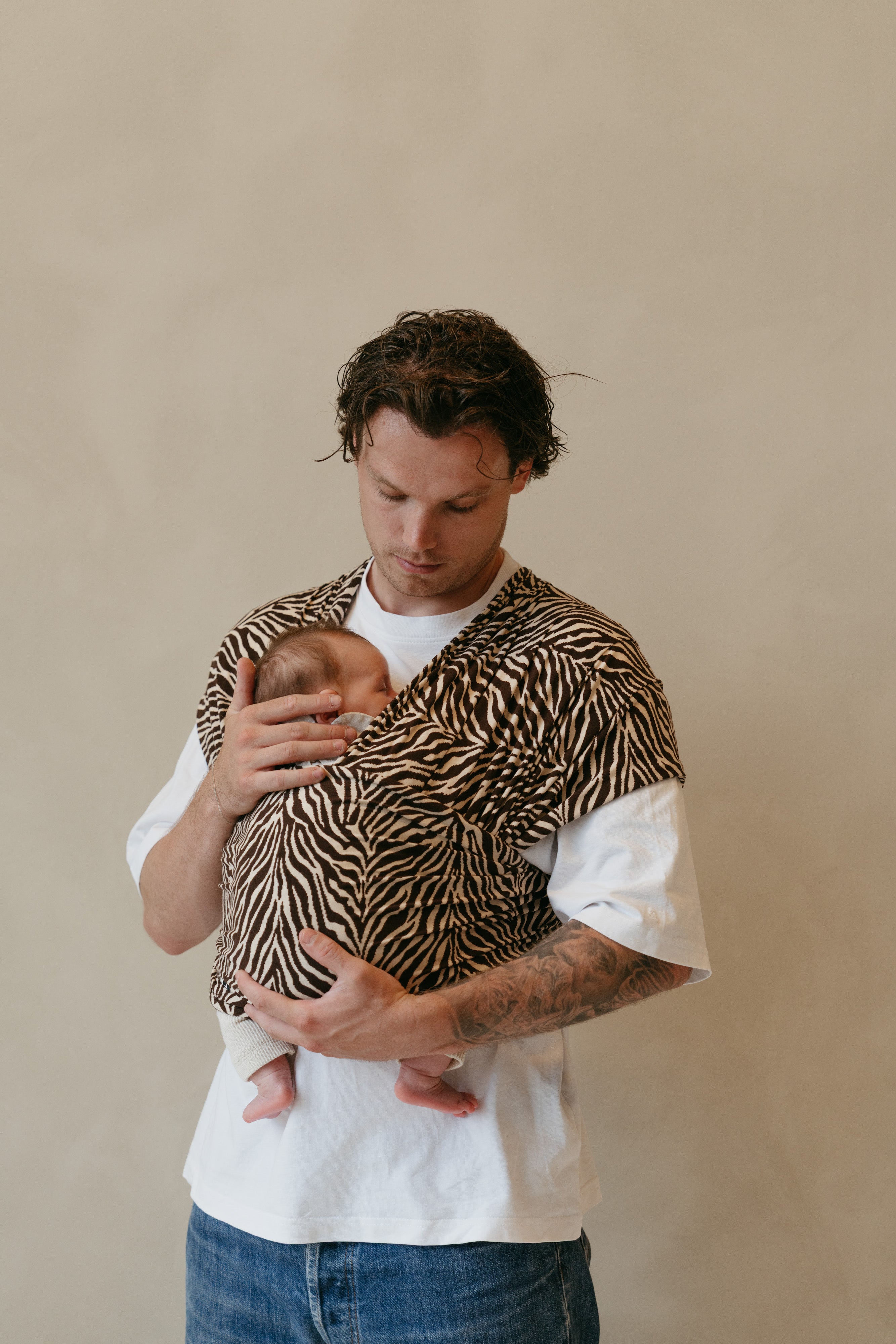 Draagdoek Newborn & Baby - Zebra Brown