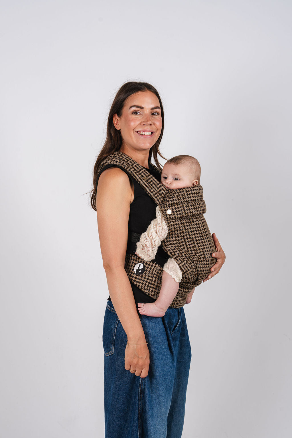 Baby Carrier - Houndstooth Brown