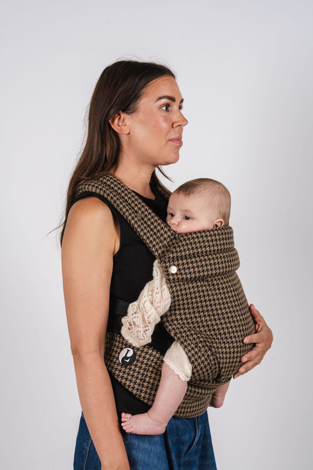Baby Carrier - Houndstooth Brown