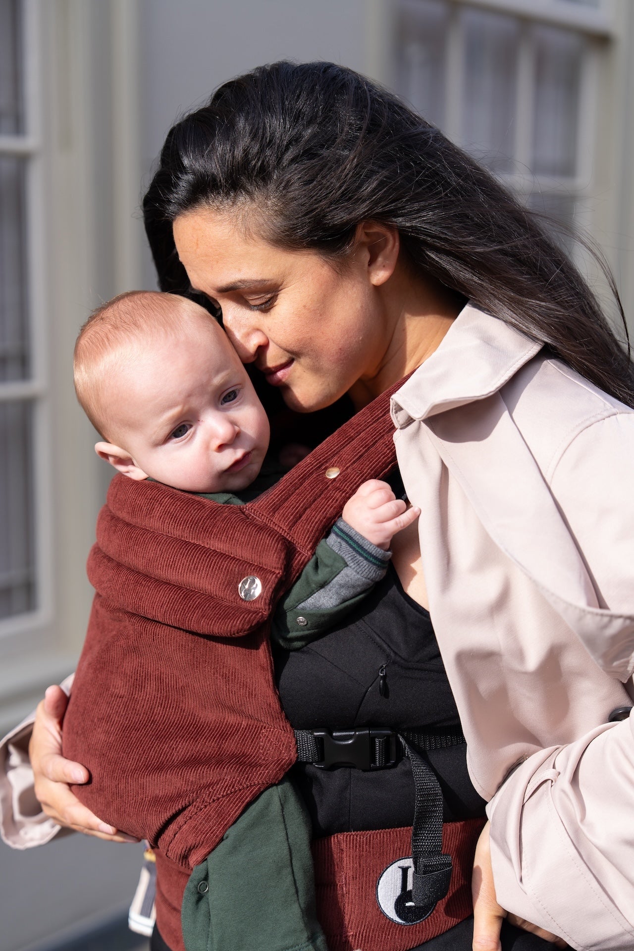 Draagzak baby - Corduroy Maroon