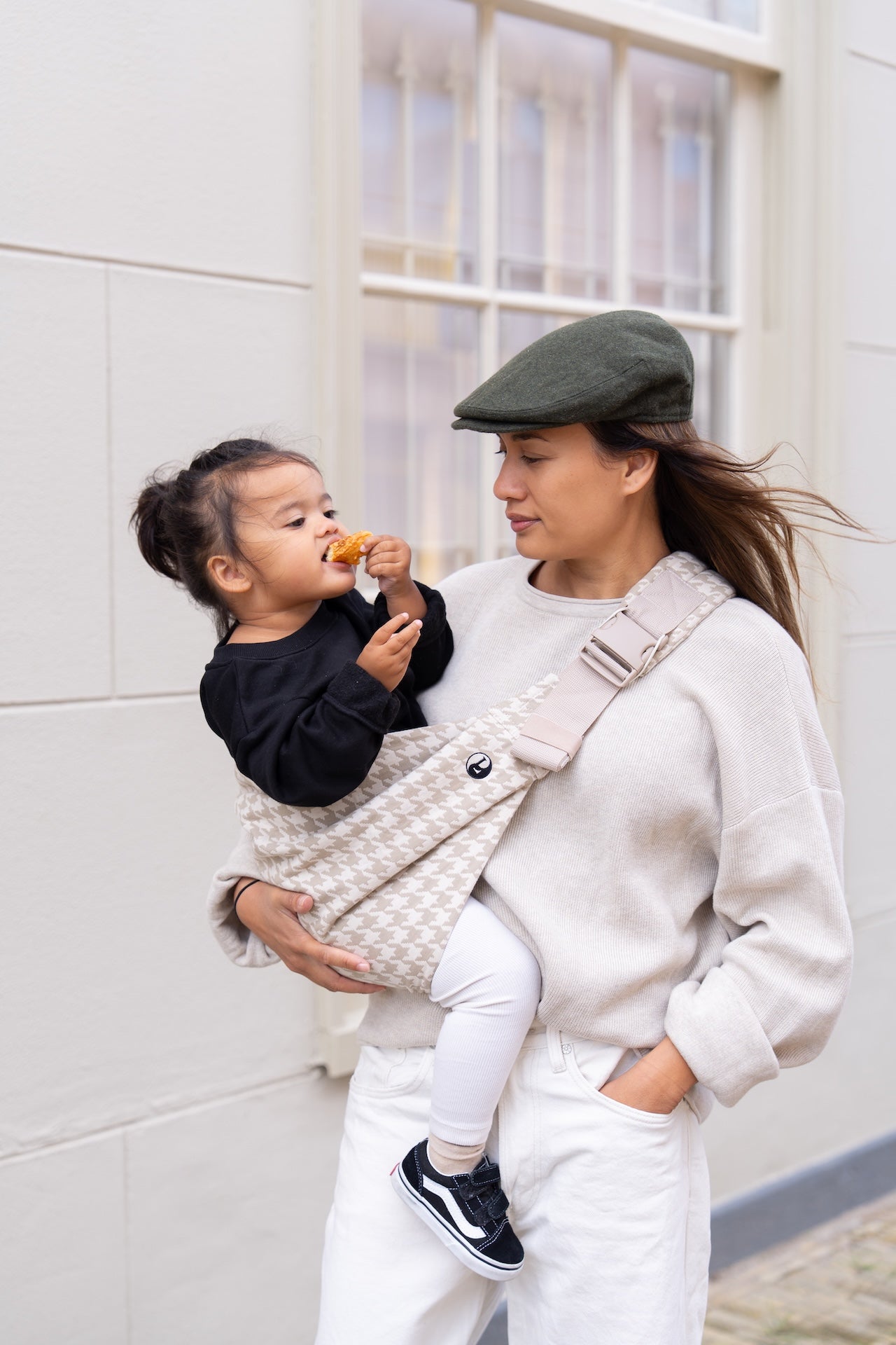 Heupdrager Peuter - Houndstooth Beige